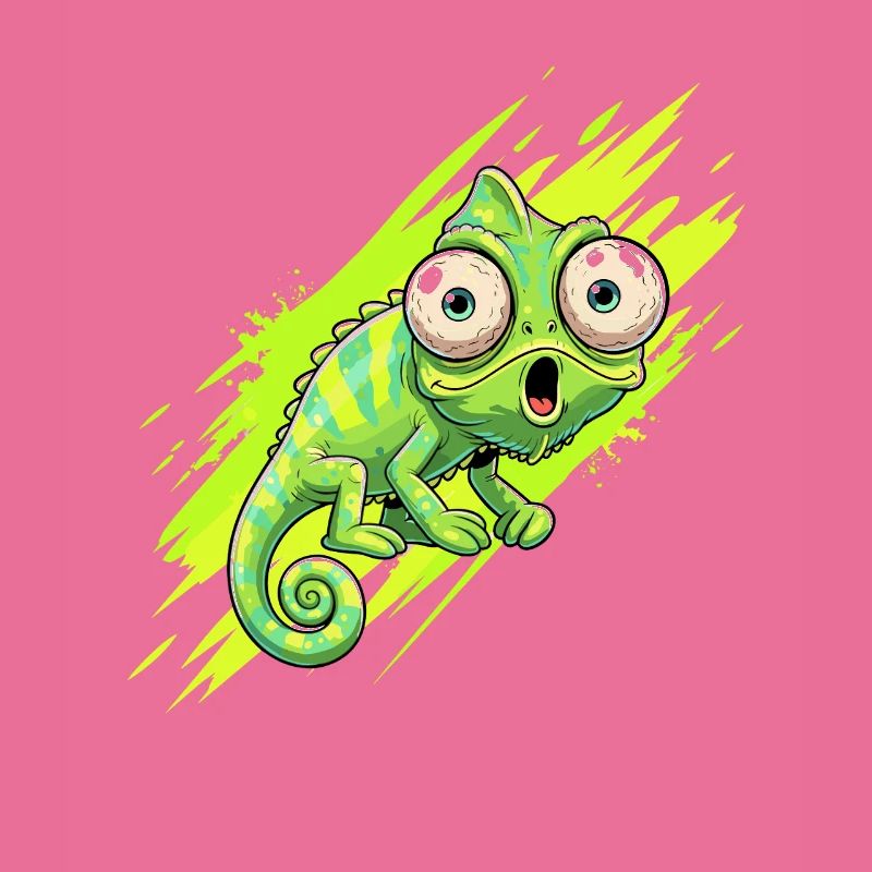 Neon Chamäleon Spritzer