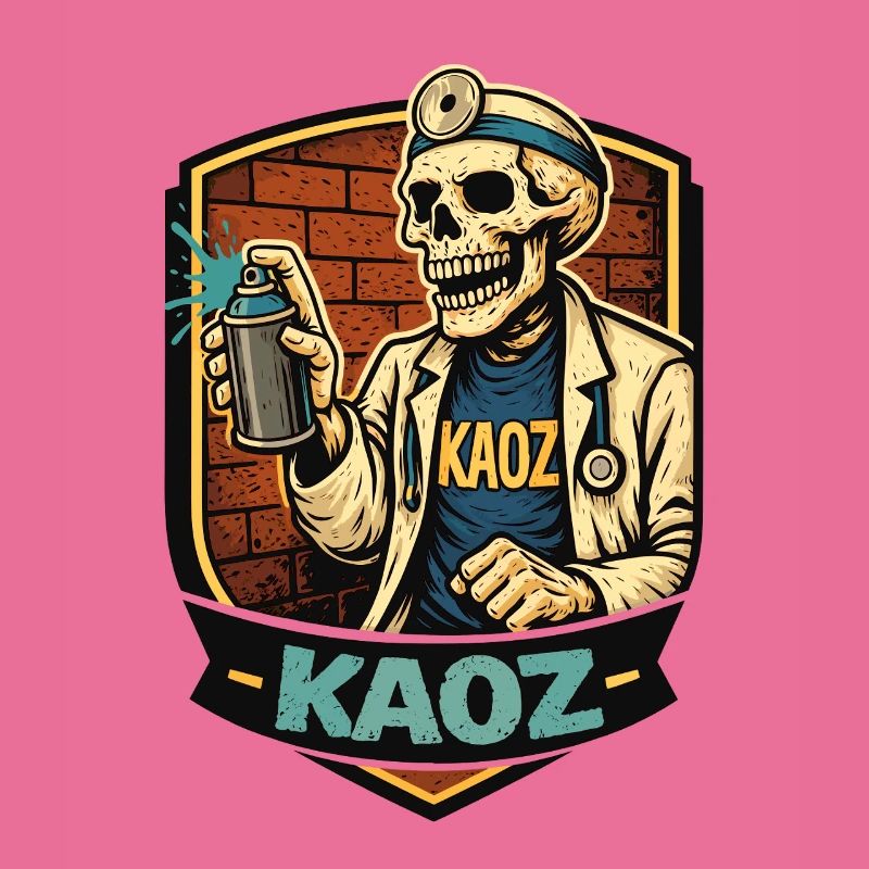 Skeleton Medic Graffiti Shield