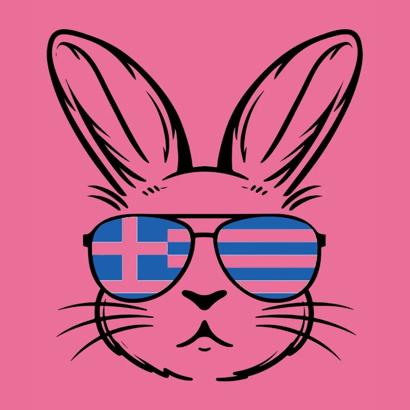 Greek Easter Greek Flag Easter Bunny