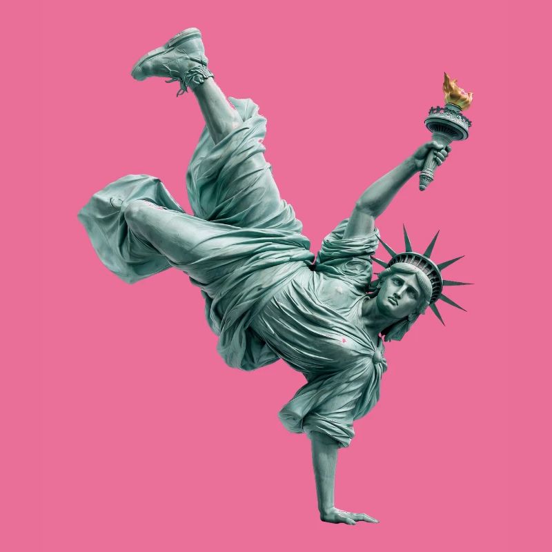 Freiheitsstatue Breakdancing