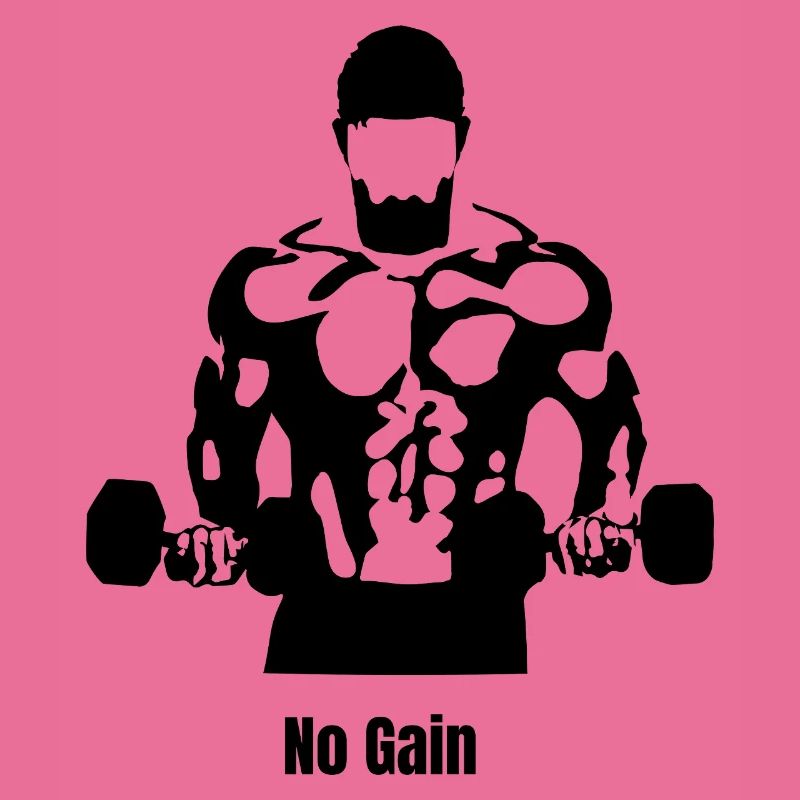 Pas de douleur, pas de gain - design hardcore de bodybuilder