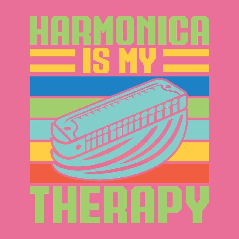 Funny Harmonica Player Is My Therapy Harmonica