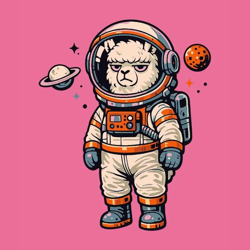 Astronaute alpaga dans l’aventure spatiale