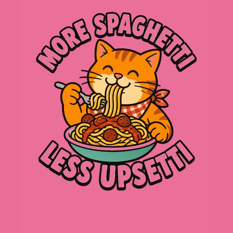 More spaghetti, less stress, cat spaghetti