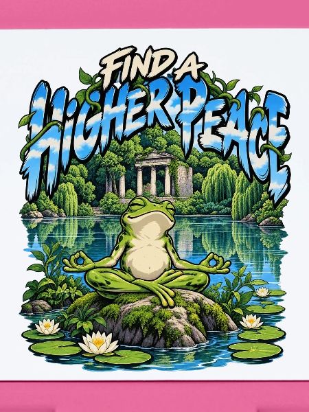 Find a Higher Peace – Meditativer Frosch