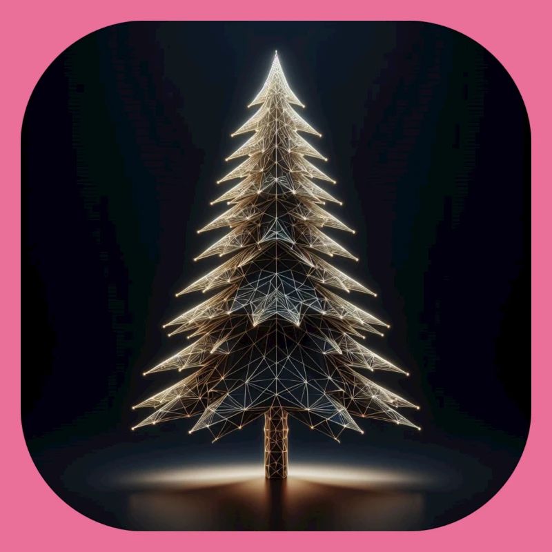 Christmas Tree Polygons Light Fir Tree