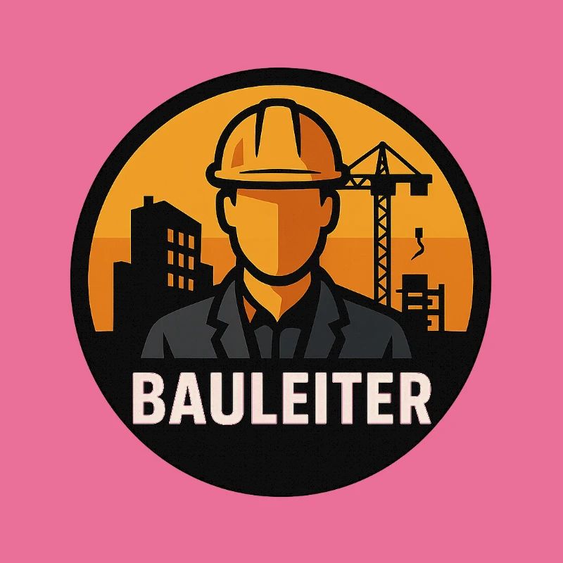 Icône du constructeur : ouvrier du bâtiment chez une grue de construction