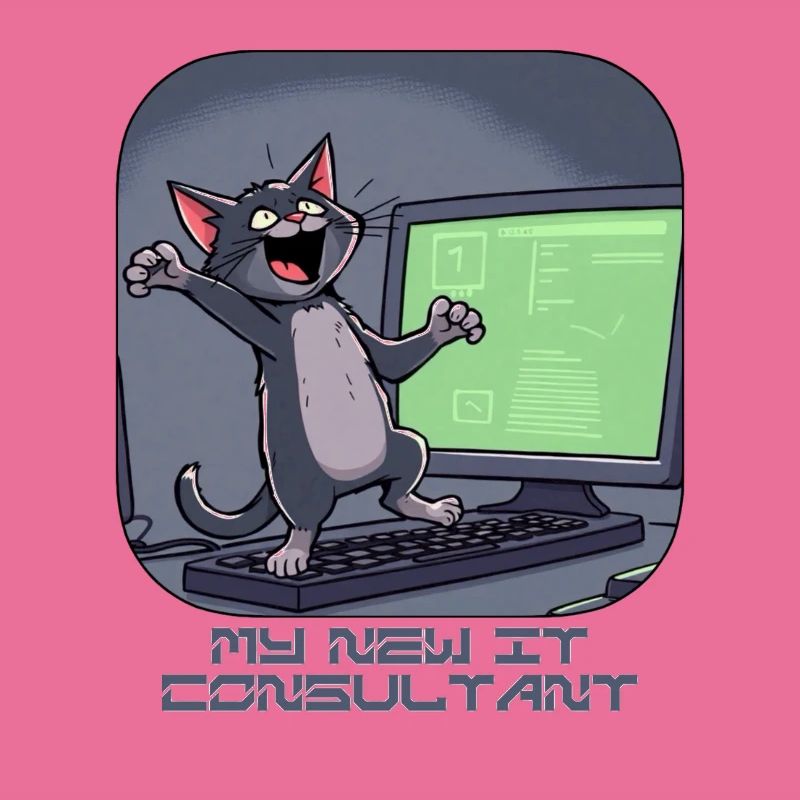 IT-Katze am Computer