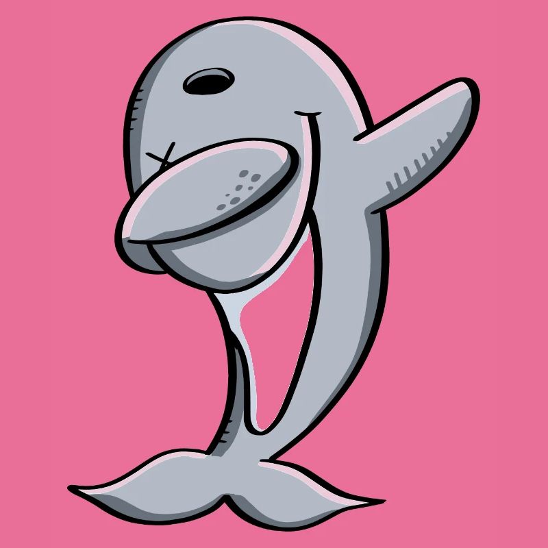 Delfin makes Dab Dance - Dabbing - Dolphin - Comic