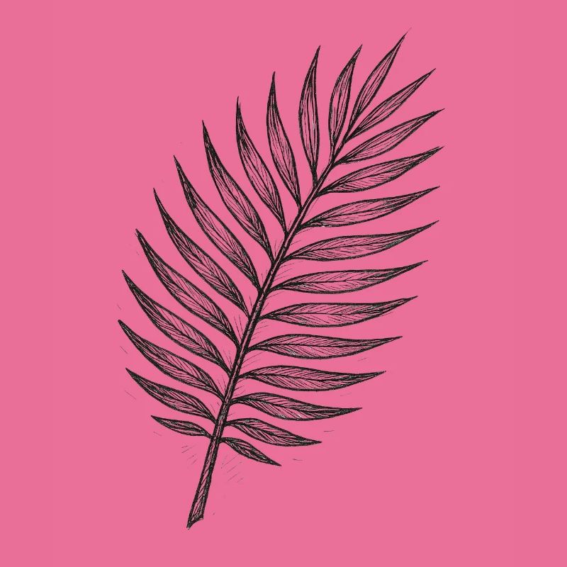 Black Palm Leaf Sketch