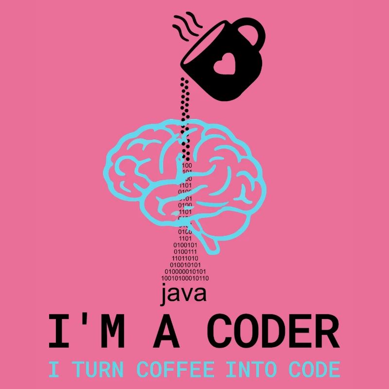 Coder T-Shirt: Coffee into Code – Nerdy Programmie