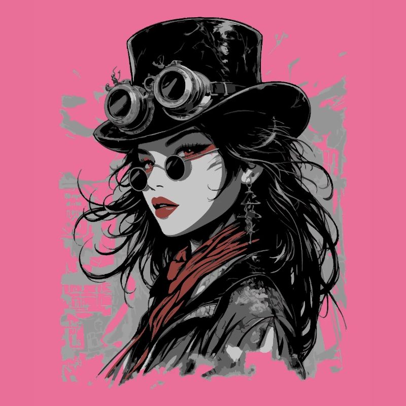 Diva du steampunk avec des lunettes