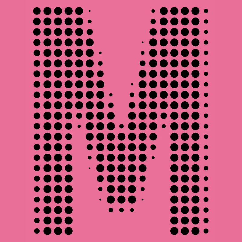 M letter dots initial letter gift