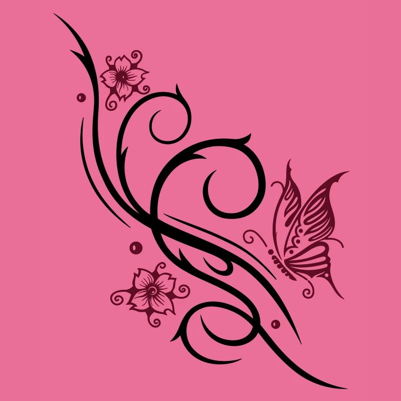 Cherry blossoms with butterfly
