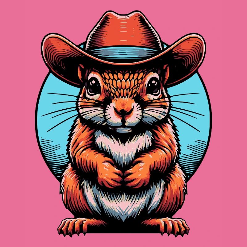 Cowboy Squirrel Graphic