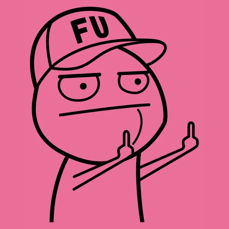 FU Meme avec casquette de baseball (couleur changeable)