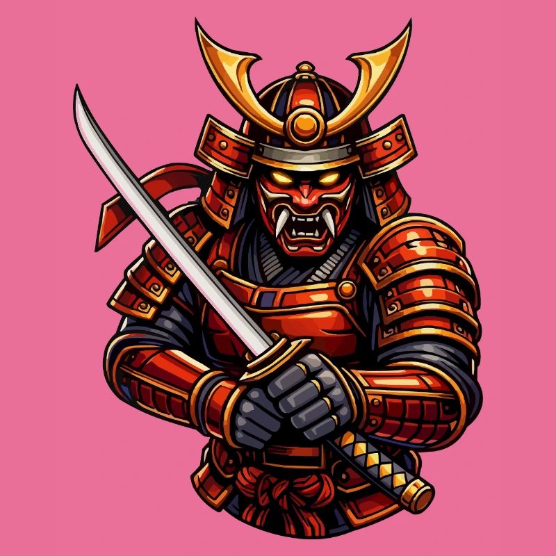 Kampfkunst-Samurai mit Schwert