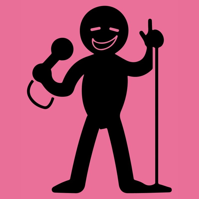 Chanteur avec micro