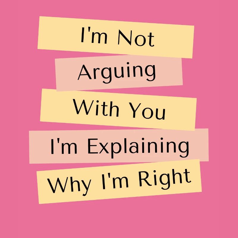 I'm Not Arguing I'm Just Explaining Why I'm Right