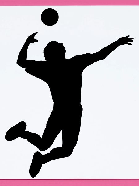 Volleyball gesprungen Schlag oder Service