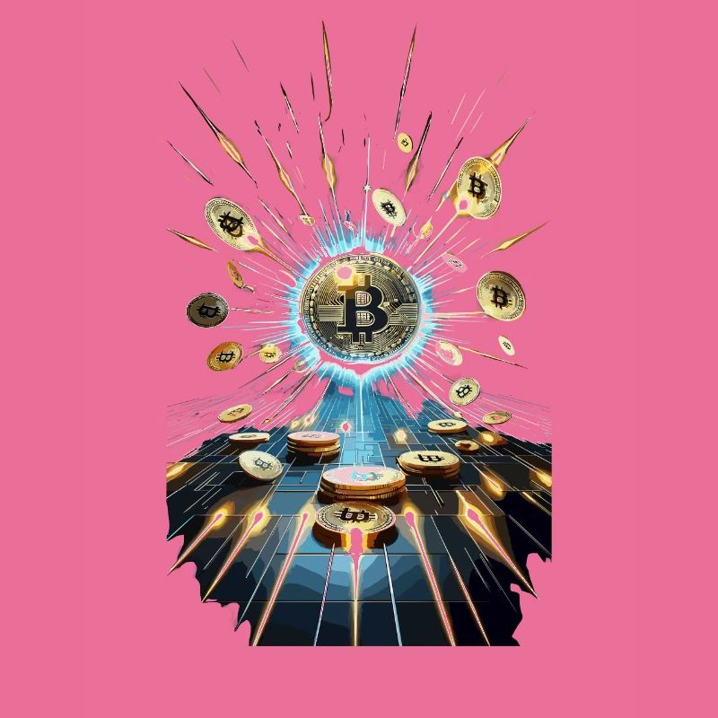 Bitcoin Explosion Conception d’art numérique