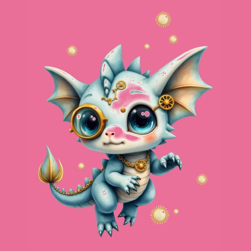 Dragon steampunk avec loupe