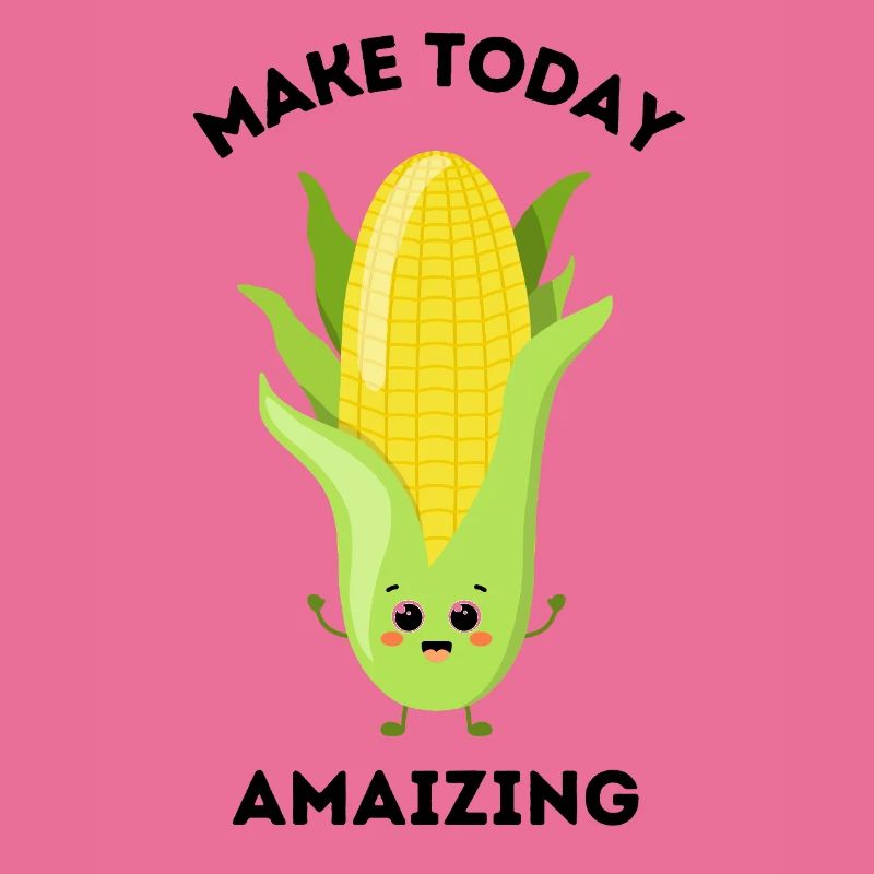 Mignon jeu de mots maïs dessin animé « Make Today Amaizing »