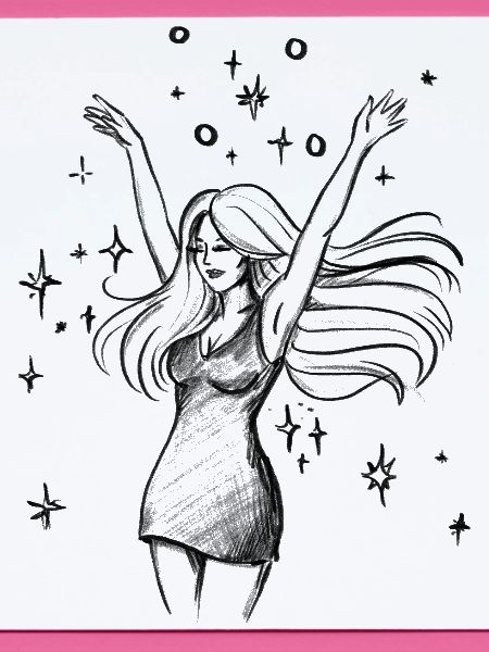 Dancing Woman Empowerment - Illustration