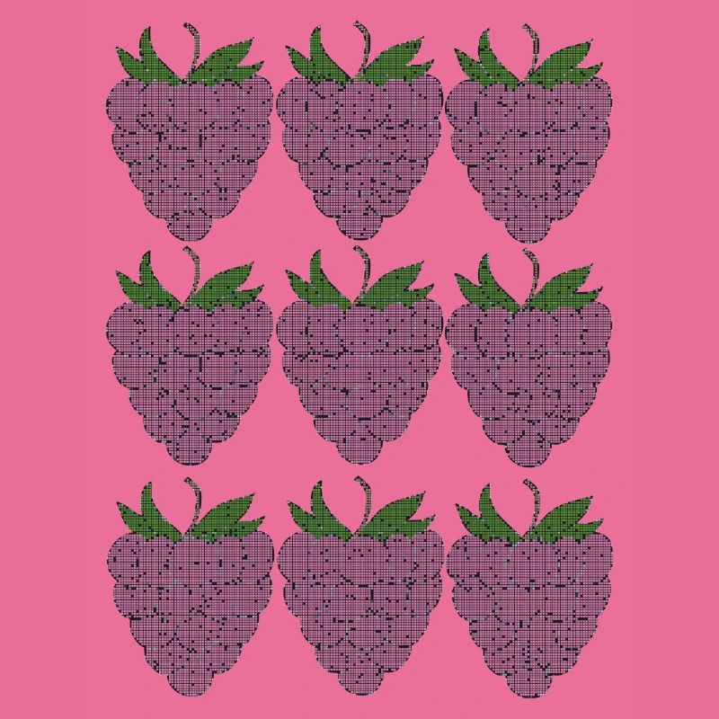 raspberry pattern textile
