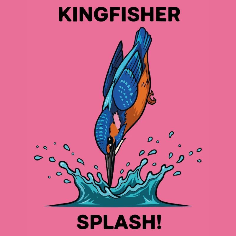 Martin-pêcheur Splash Kingfisher Rivière