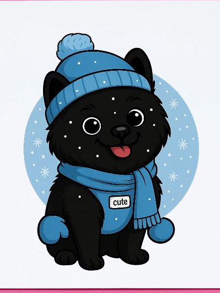 Cuddly Dog Winter Magic