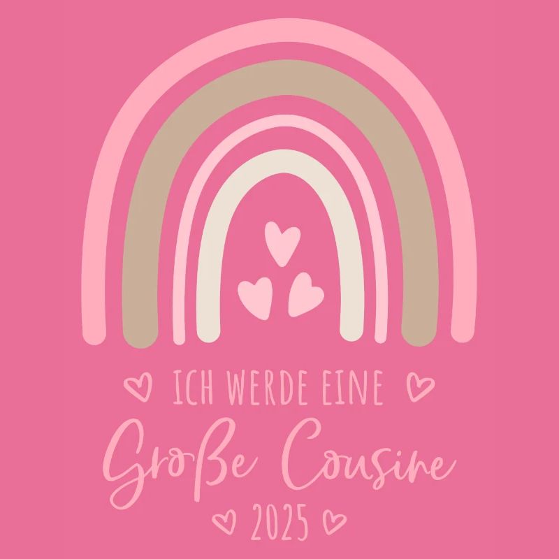Boho Regenbogen Ich werde eine große Cousine 2025
