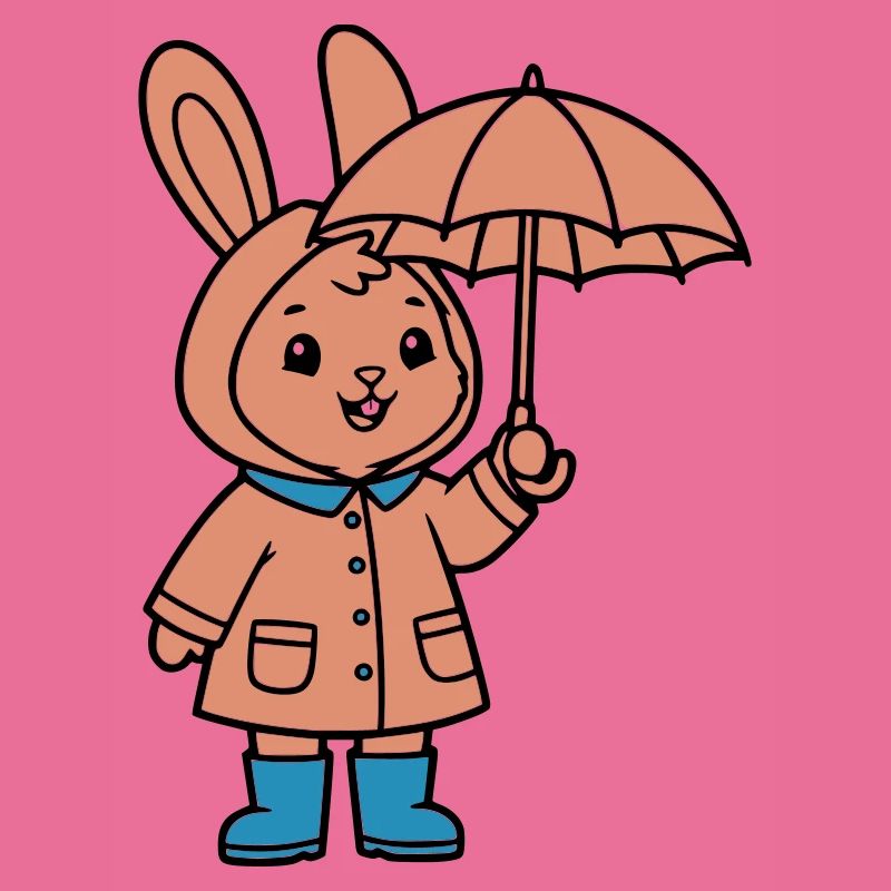 Petit parapluie de lapin mignon