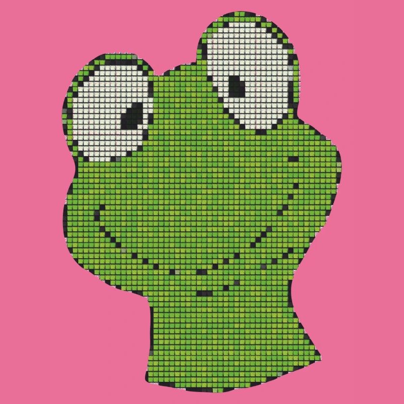 Pixel Frog Pixel Vert Smiley