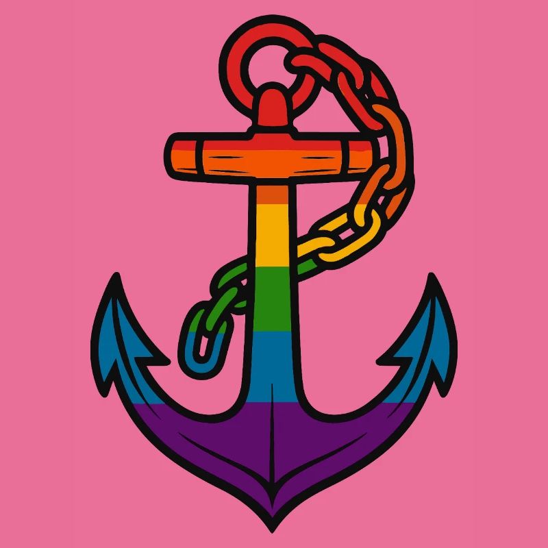 Rainbow Anchor with Gradient