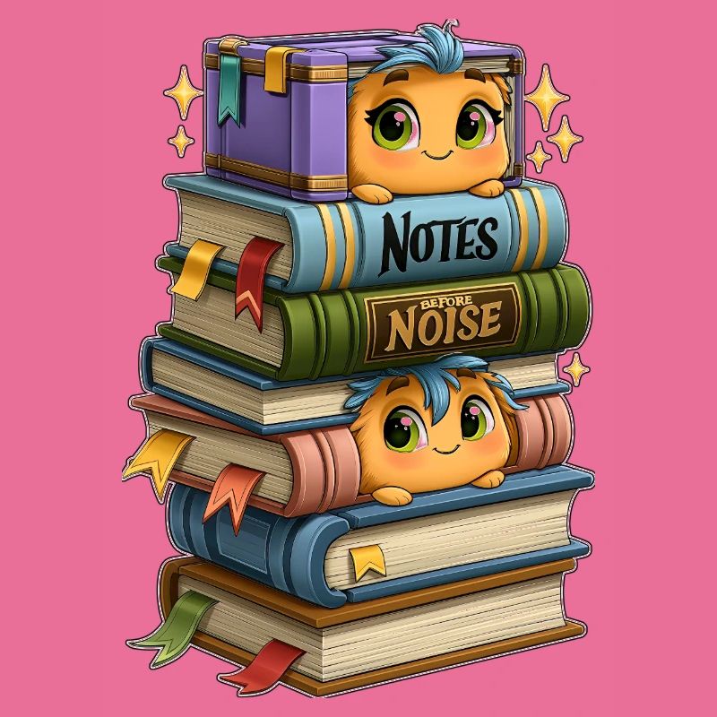 Book Stack with Birds