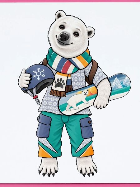 Eisbär Snowboard Fun