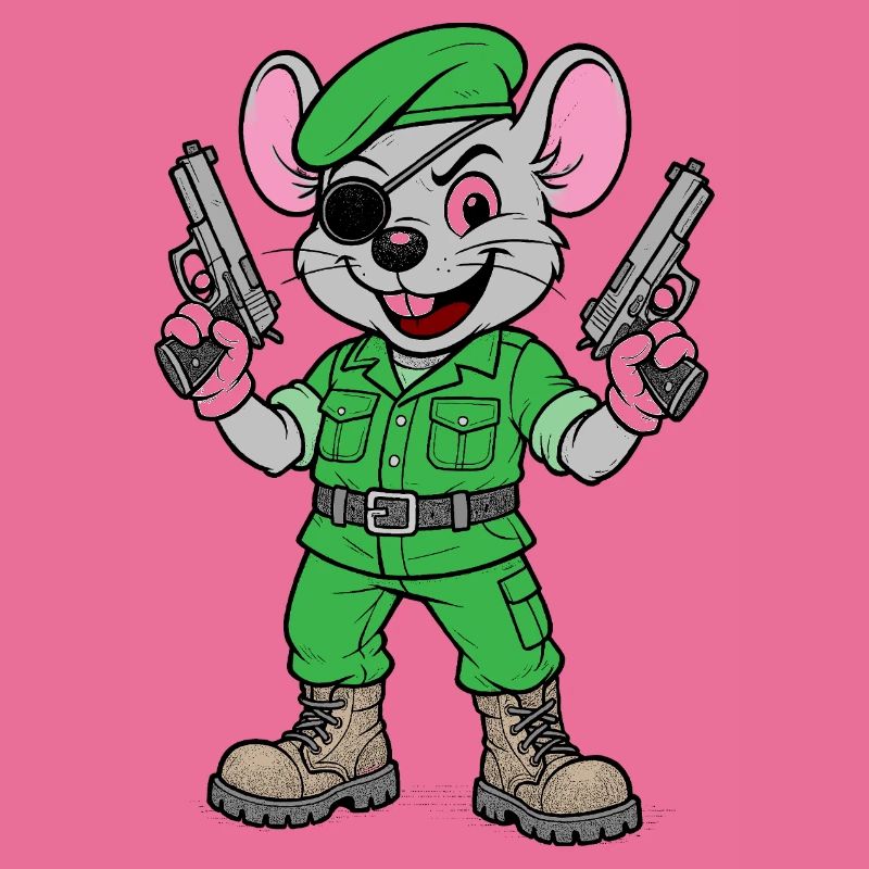 Bewaffneter Maus-Ranger
