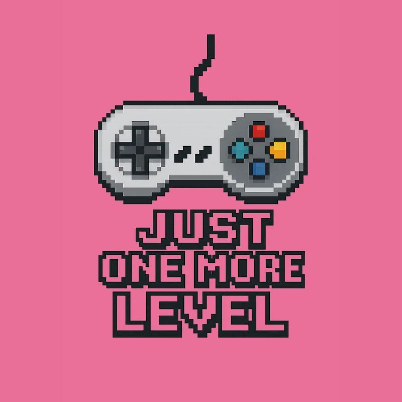 Pixel Neon Game Controller Design