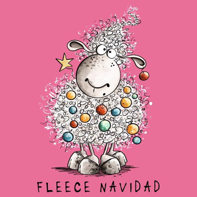 Fleece Navidad Christmas Sheep Cartoon Sheep