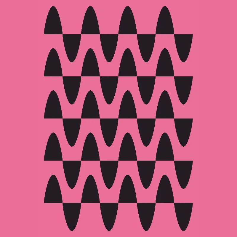 Midnight Wave Grid Pattern