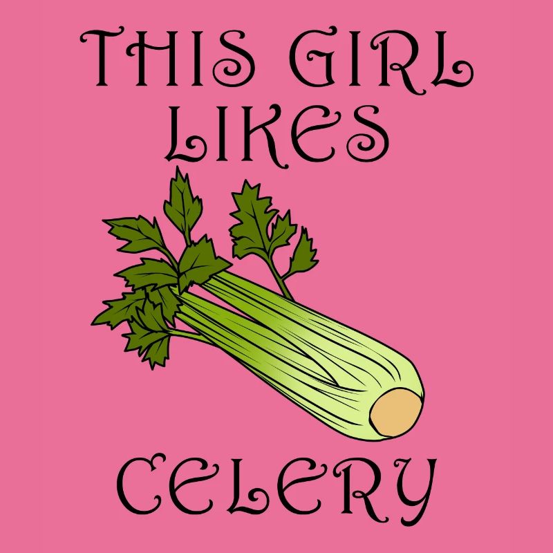Fille mangeant du céleri, citation ironique,