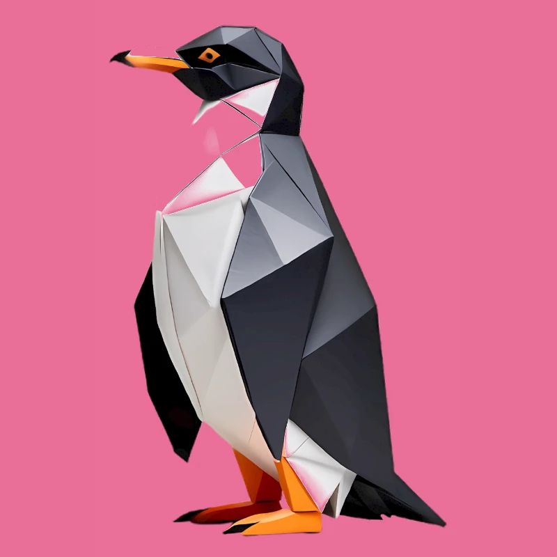 Polygon Penguin: Geometric Elegance