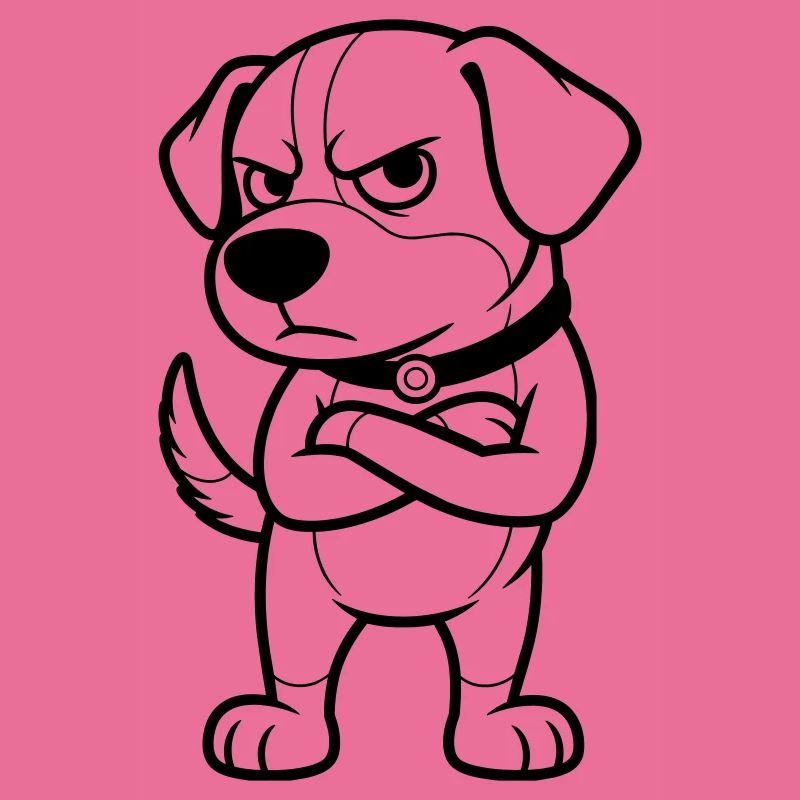grumpy dog