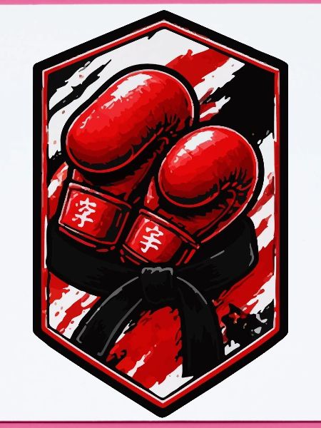 Rote Boxhandschuhe Patch
