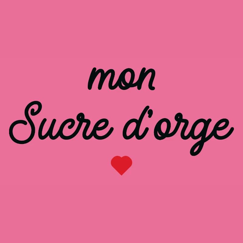 Mon Sucre d'Orge Script Cœur Rouge