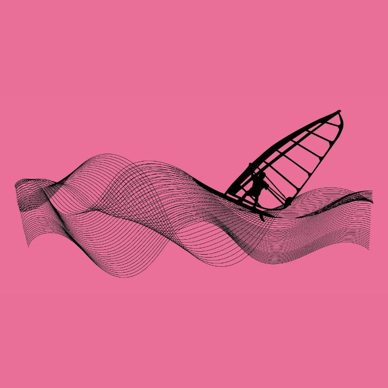 Windsurfer on wave structure