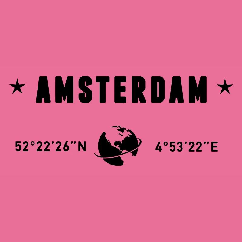 Amsterdam Netherlands Coordinates Gps Globe