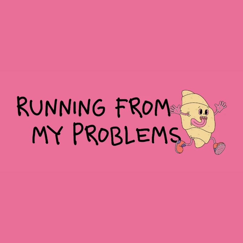 Running from My Problems – Retro Comic Humor