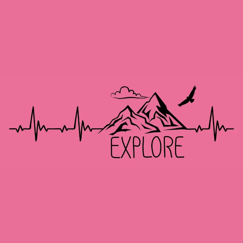 Explore Mountain Mountain Heartbeat Frequency Pulse ECG